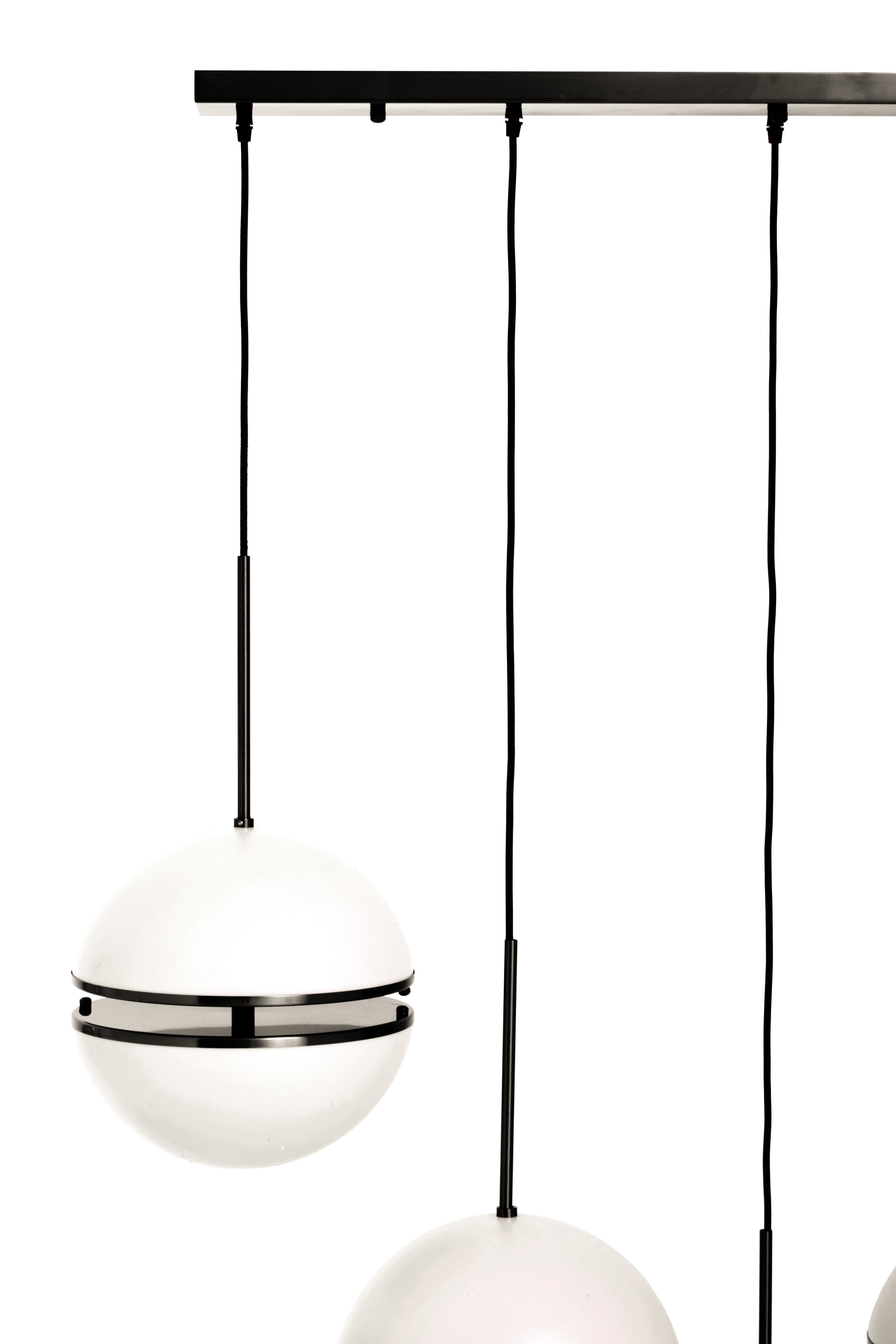 Abira Five Ball Matte Black Pendant Light